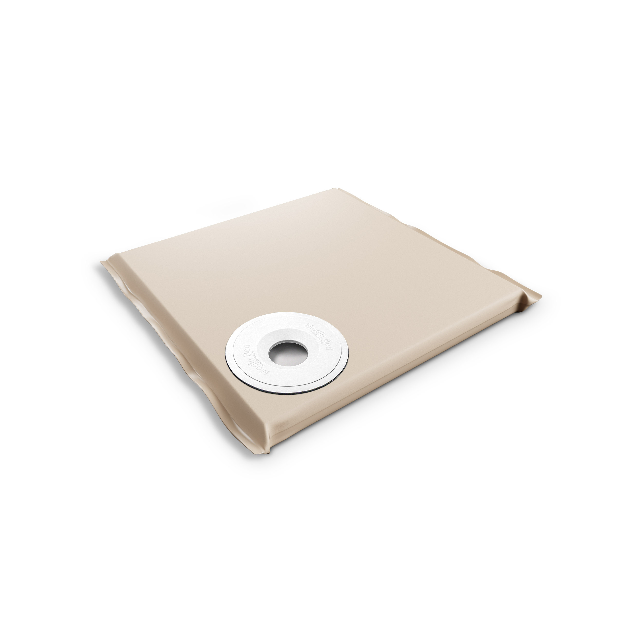 Modin Bed Mars beige hundbädd med skål på höger sida