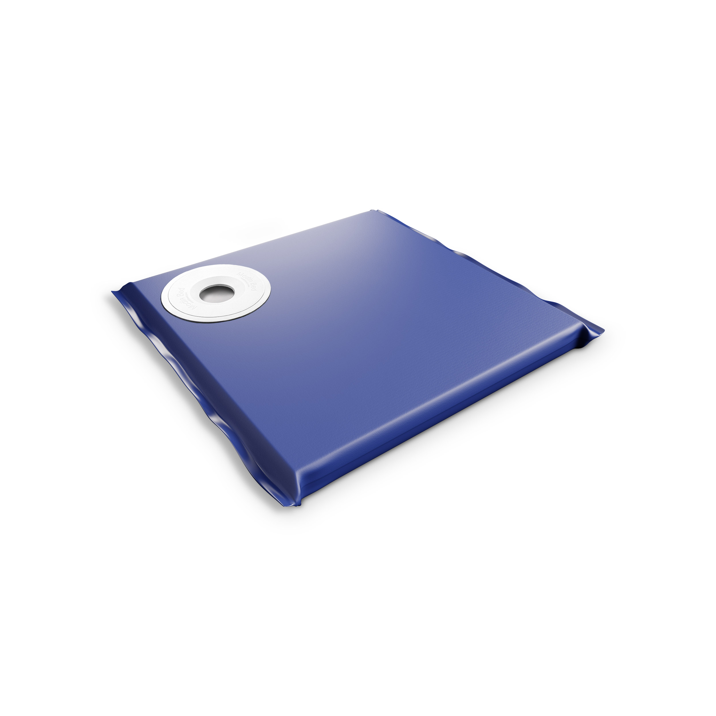 Modin Bed Mars blå hundbädd med skål på vänster sida