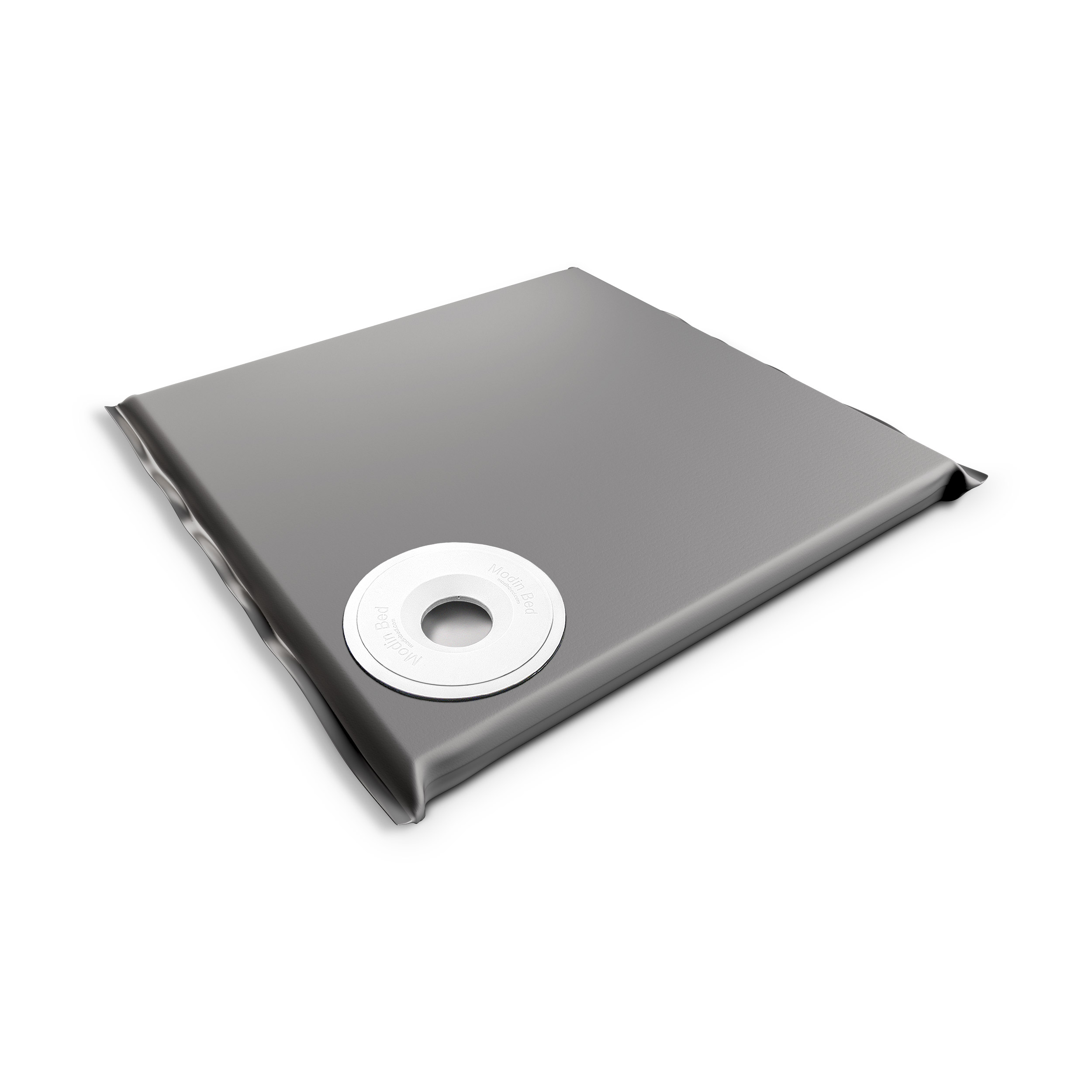 Modin Bed Neptunus mörkgrå hundbädd med skål på höger sida