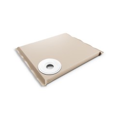 Modin Bed Tellus beige hundbädd med skål på höger sida