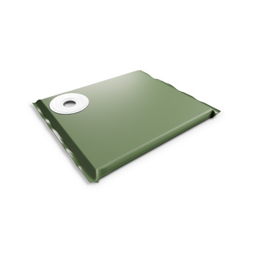 Tellus Grön Hunddyna 70x60 cm med anti-spillskål på vänster sida